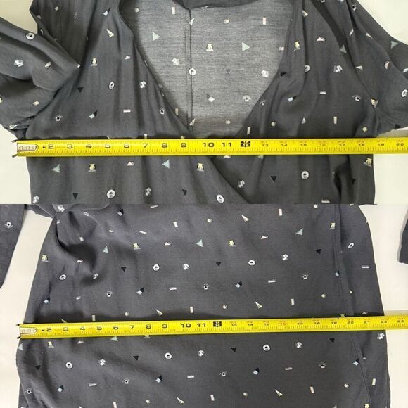& OTHER STORIES dress | gray wrap dress print | size 10 - Picture 13 of 14